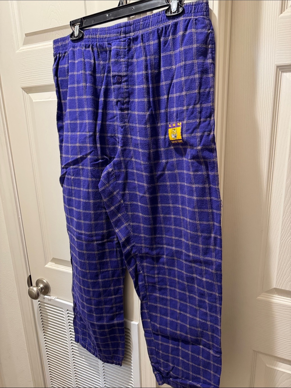 LSU Purple Plaid Men's Lounge Joggers